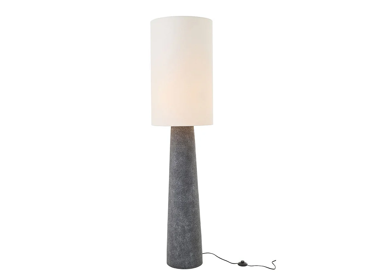 Lampadaire en Fibre de Verre "Ava" 165cm Noir & Blanc