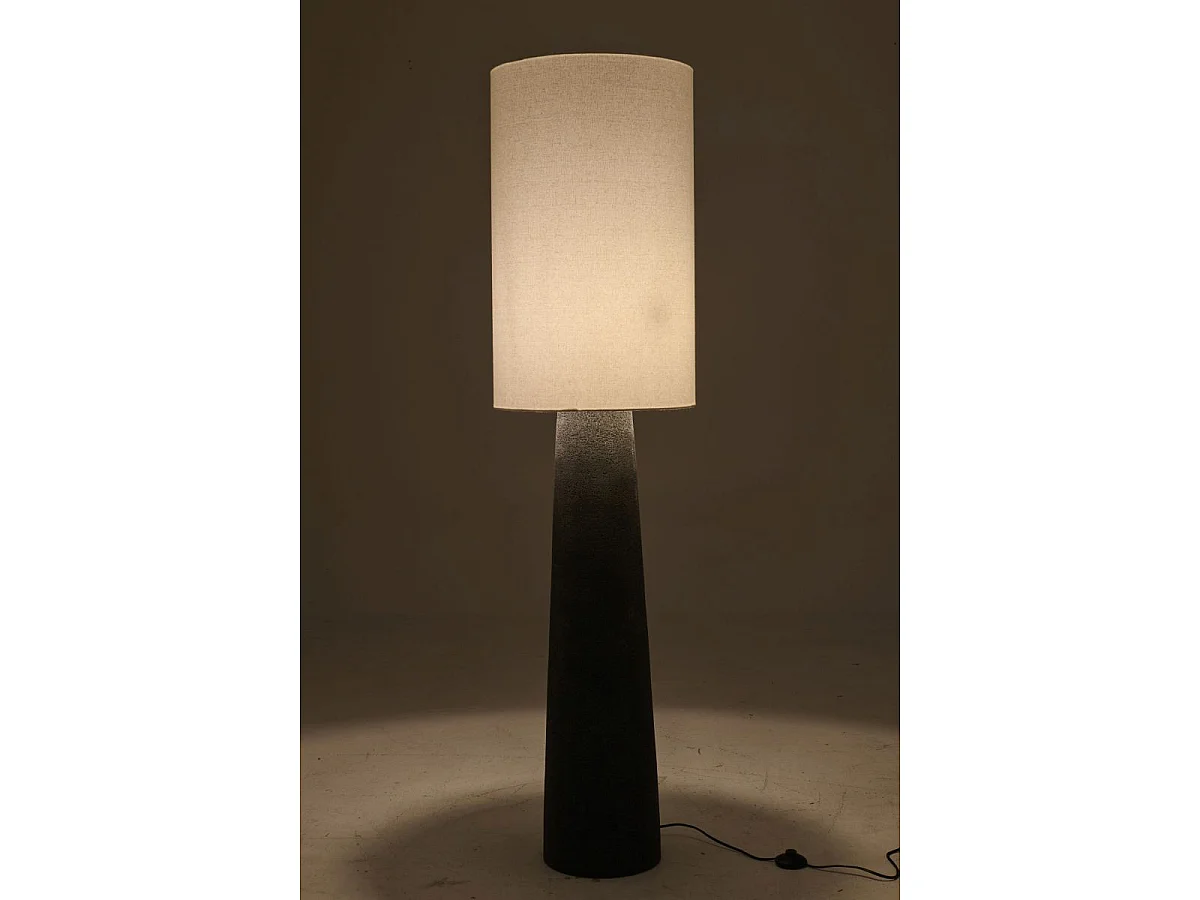 Lampadaire en Fibre de Verre "Ava" 165cm Noir & Blanc