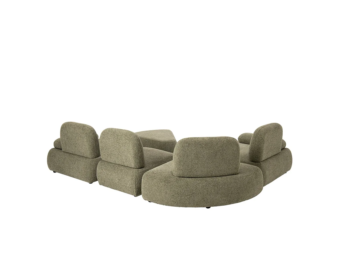 Canapé Modulable 5 Éléments "Olivia" 152cm Vert