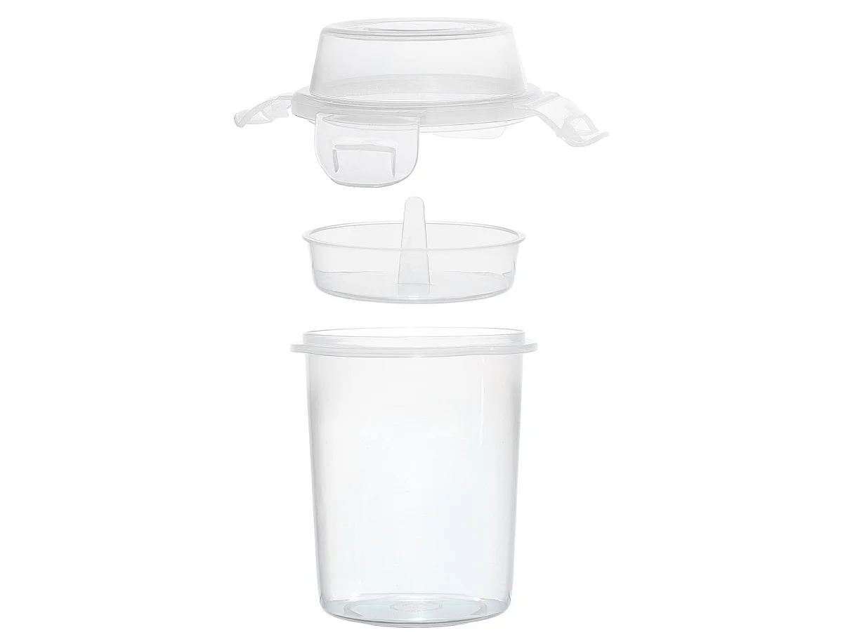 Lunch Box Double Compartiment "Gobelet" 35cl Transparent