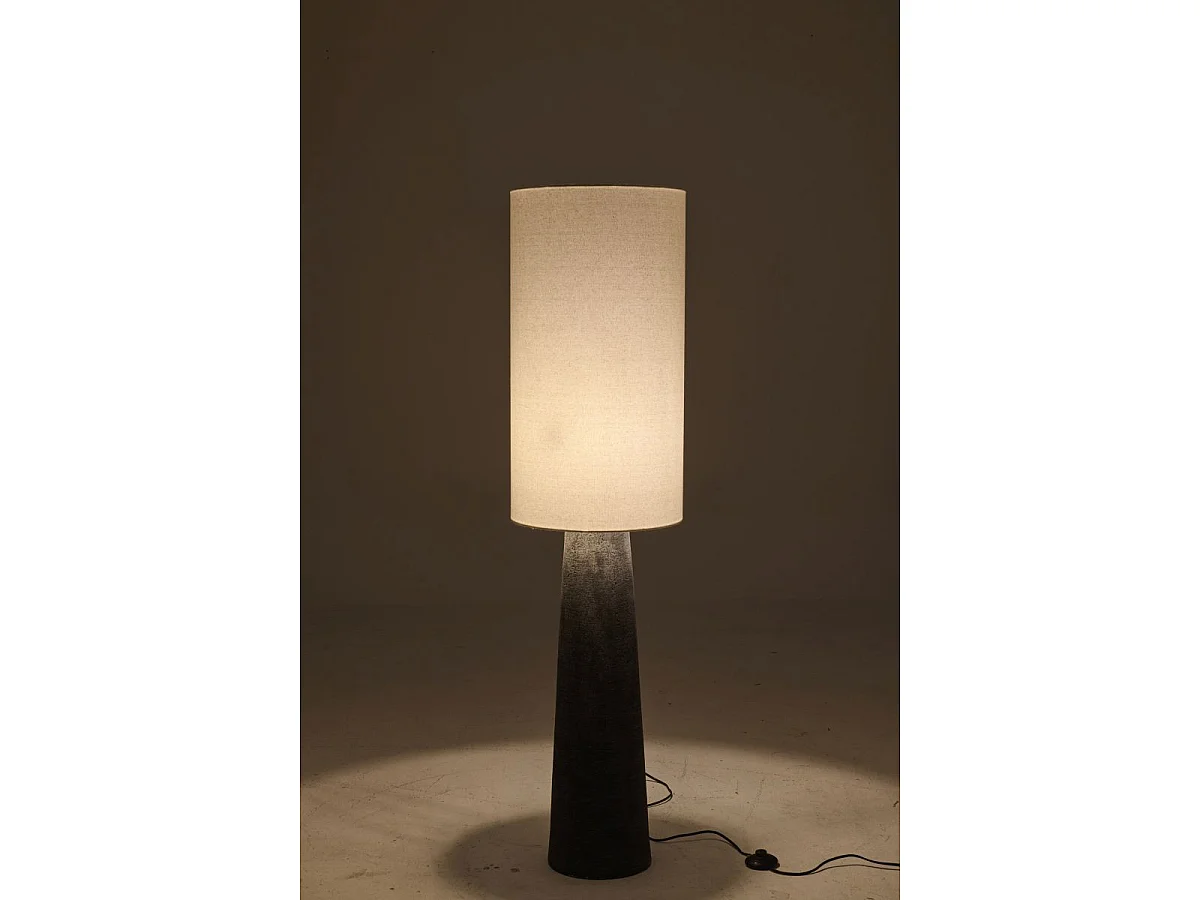 Lampadaire en Fibre de Verre "Ava" 144cm Noir & Blanc