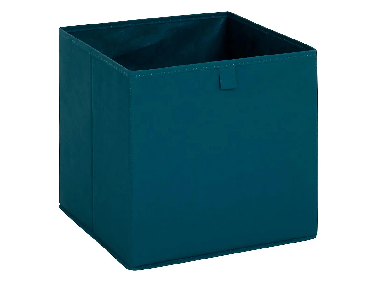 Boîte de Rangement Réversible "Lauria" 31x31cm Bleu Pétrole