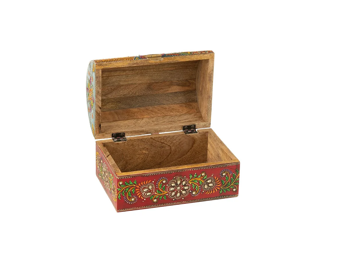 Boîte Déco en Bois "Delhi" 23cm Multicolore