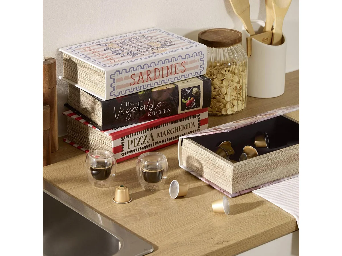 Boîte Déco Livre Café "Josh" 27cm Multicolore