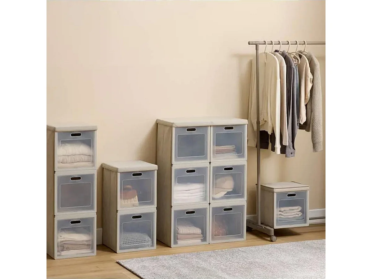 Cube de Rangement 1 Case "Cube'n Door" 30x30cm Beige