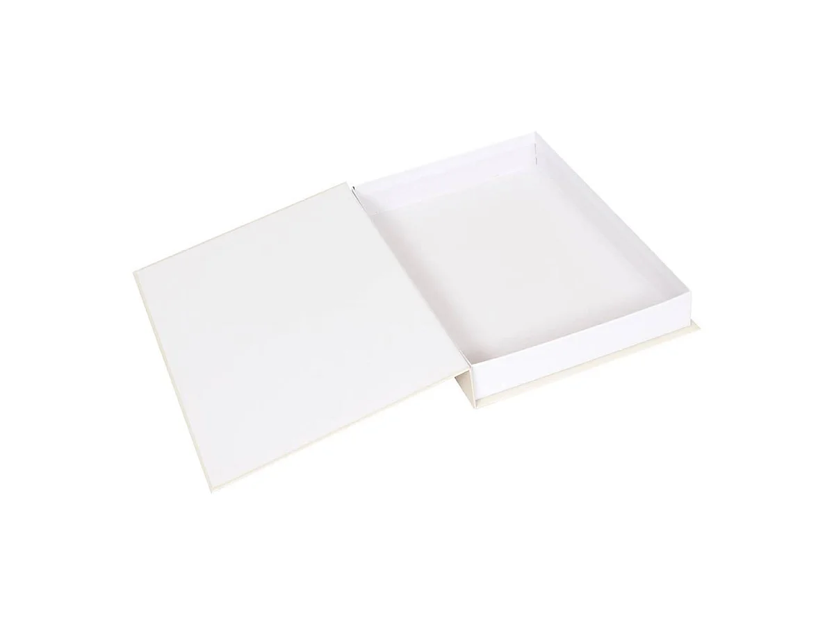 Lot de 2 Boîtes Livres "Fruity" 33cm Beige