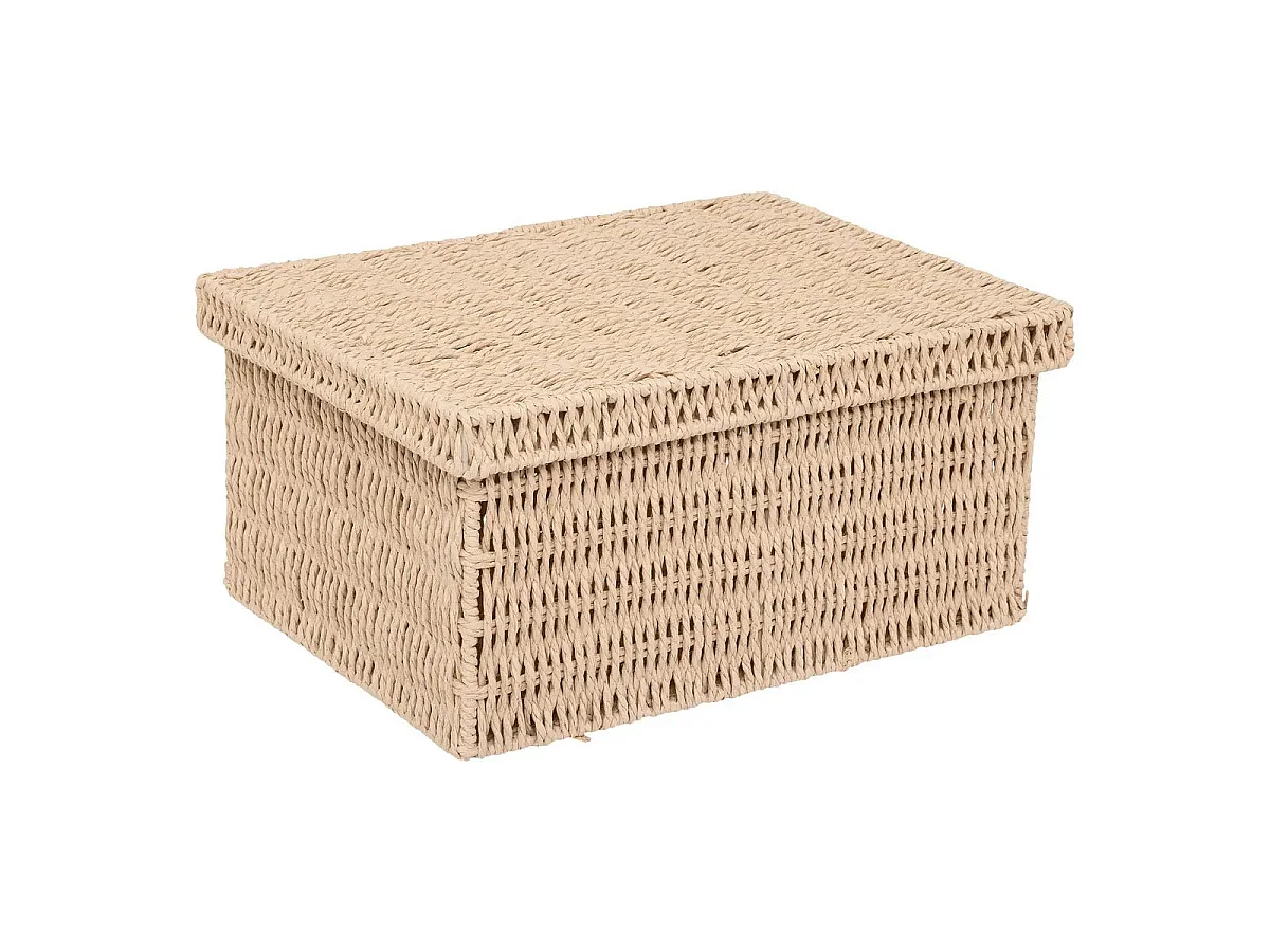 Lot de 2 Boîtes de Rangement "Kord" 38cm Naturel
