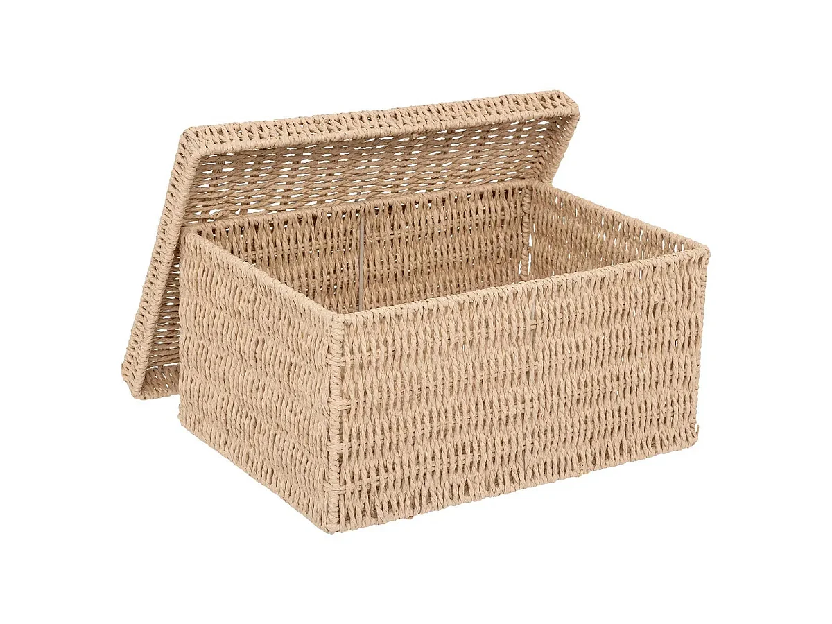 Lot de 2 Boîtes de Rangement "Kord" 38cm Naturel