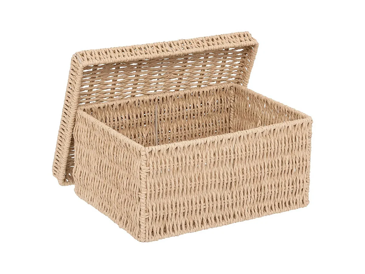 Lot de 2 Boîtes de Rangement "Kord" 38cm Naturel