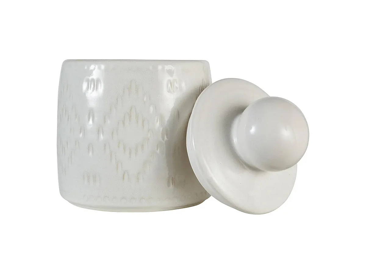 Boîte Déco en Céramique "Mala" 19cm Blanc