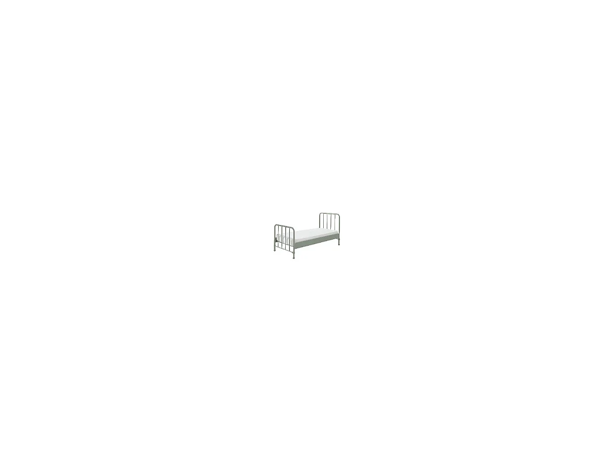 Pack - Lit & Table de Chevet "Bronxx" 90X200cm Vert