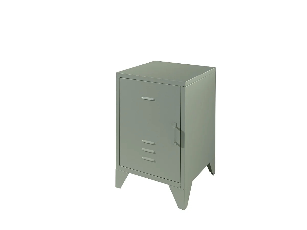 Pack - Lit & Table de Chevet "Bronxx" 90X200cm Vert