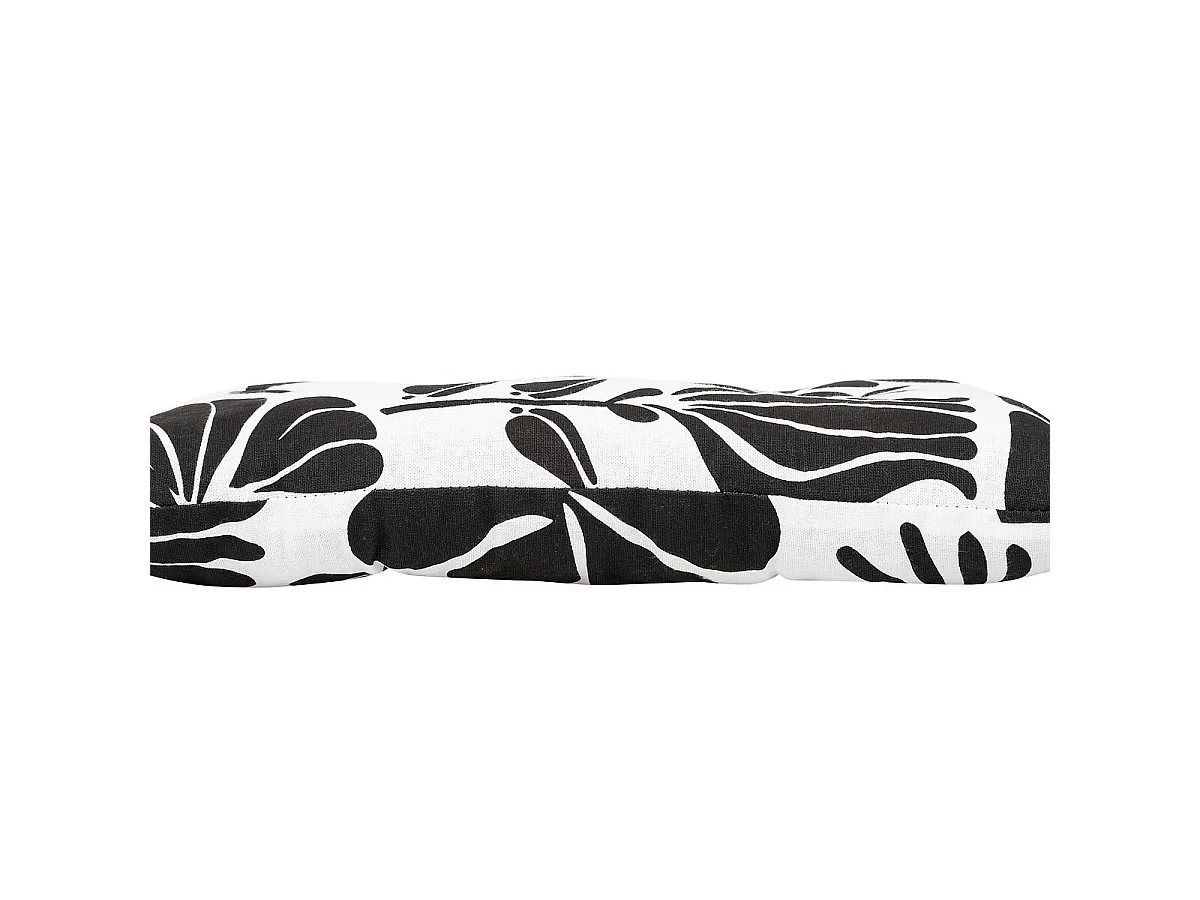 Galette de Chaise "Twisted Lime" 38x38cm Noir & Blanc
