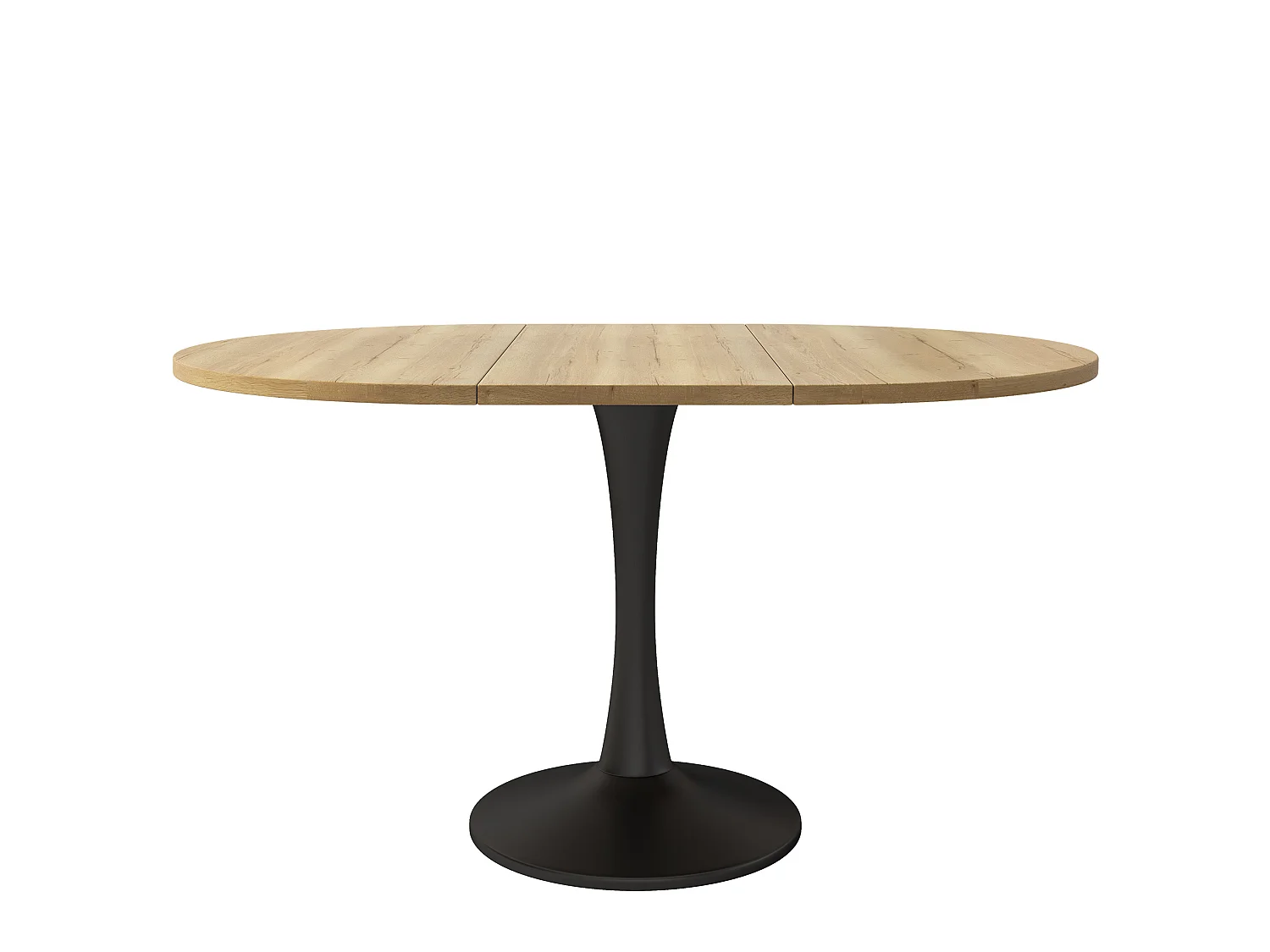 Uitschuifbare eettafel 100/140 x 100 cm - Naturel en zwart