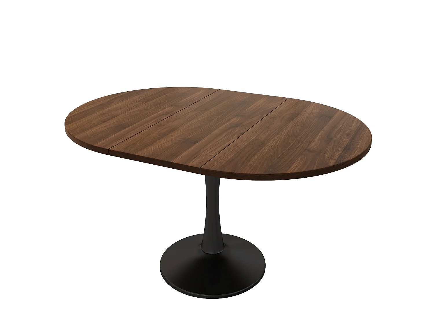 Uitschuifbare eettafel 100/140 x 100 cm - Bruin en zwart