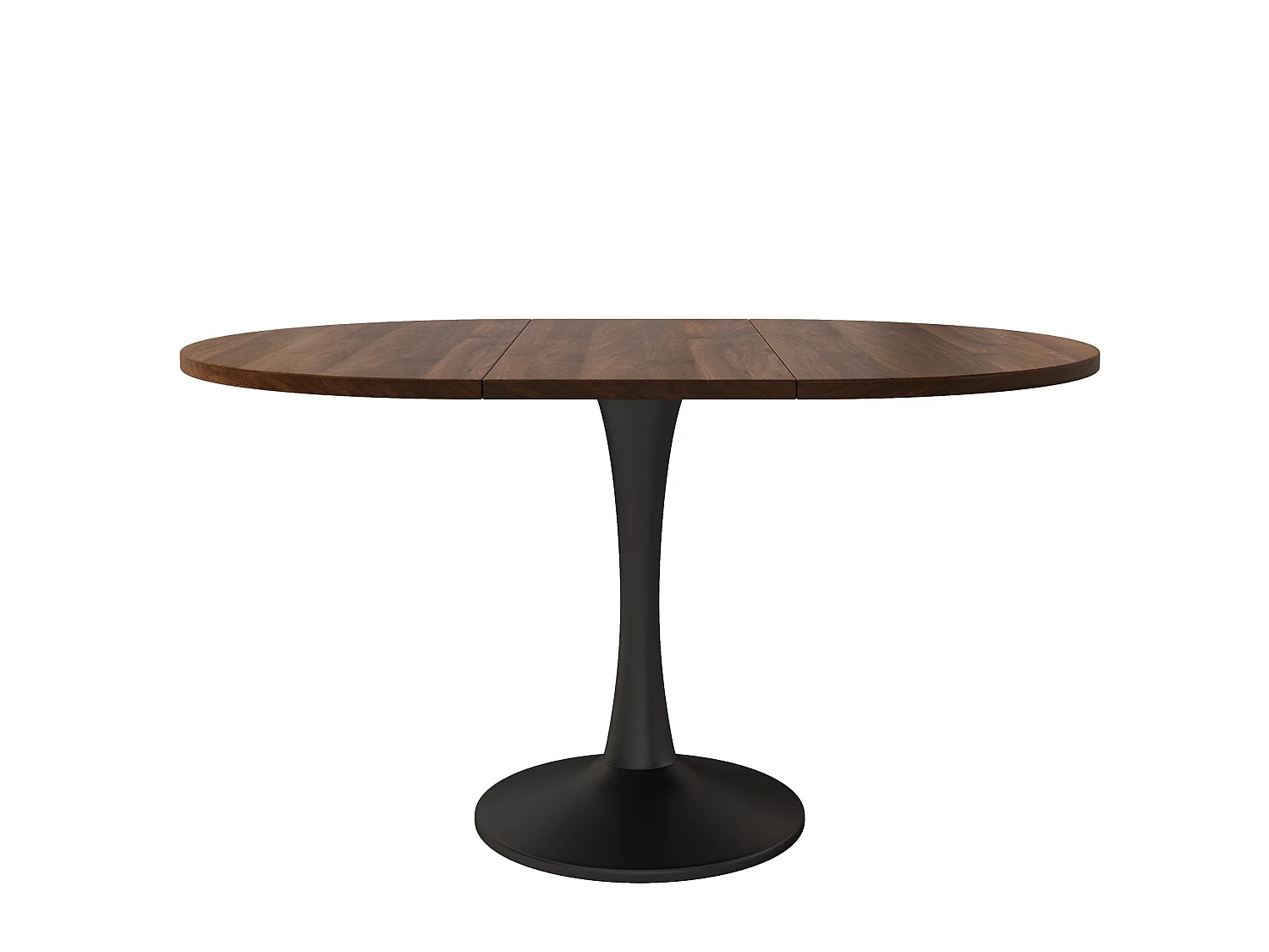 Uitschuifbare eettafel 100/140 x 100 cm - Bruin en zwart