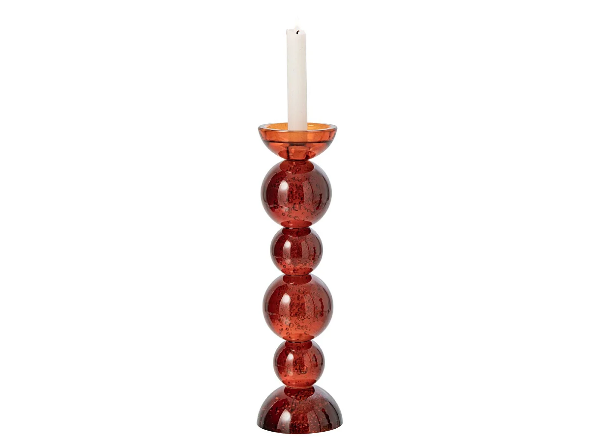 Bougeoir Boules en Verre "Dimitri" 35cm Bronze