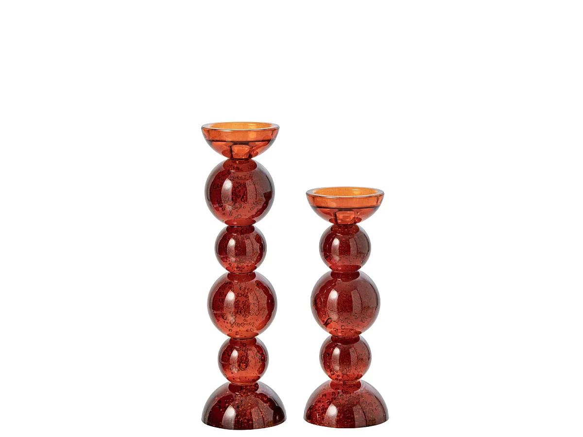 Bougeoir Boules en Verre "Dimitri" 35cm Bronze