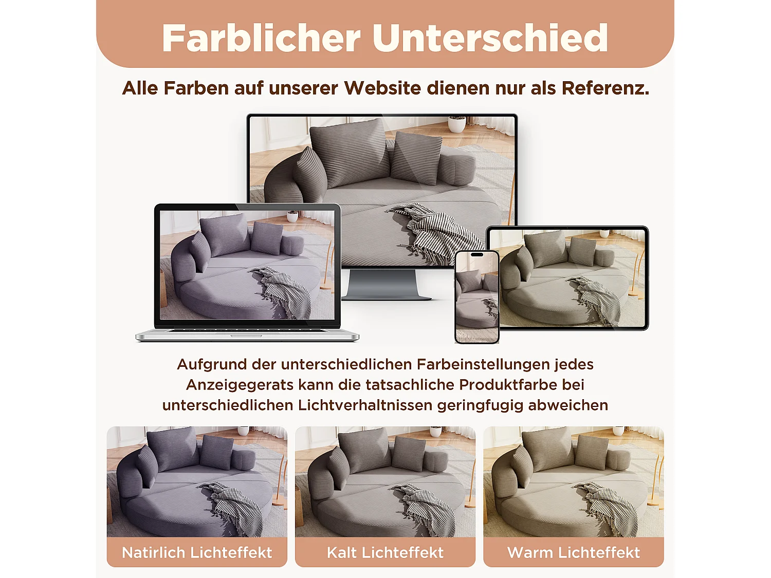 Sofá modular de 2 lugares com almofadas - 173 x 176 x 60 cm - Estofamento em veludo cotelê - para sala de estar, quarto - Marrom