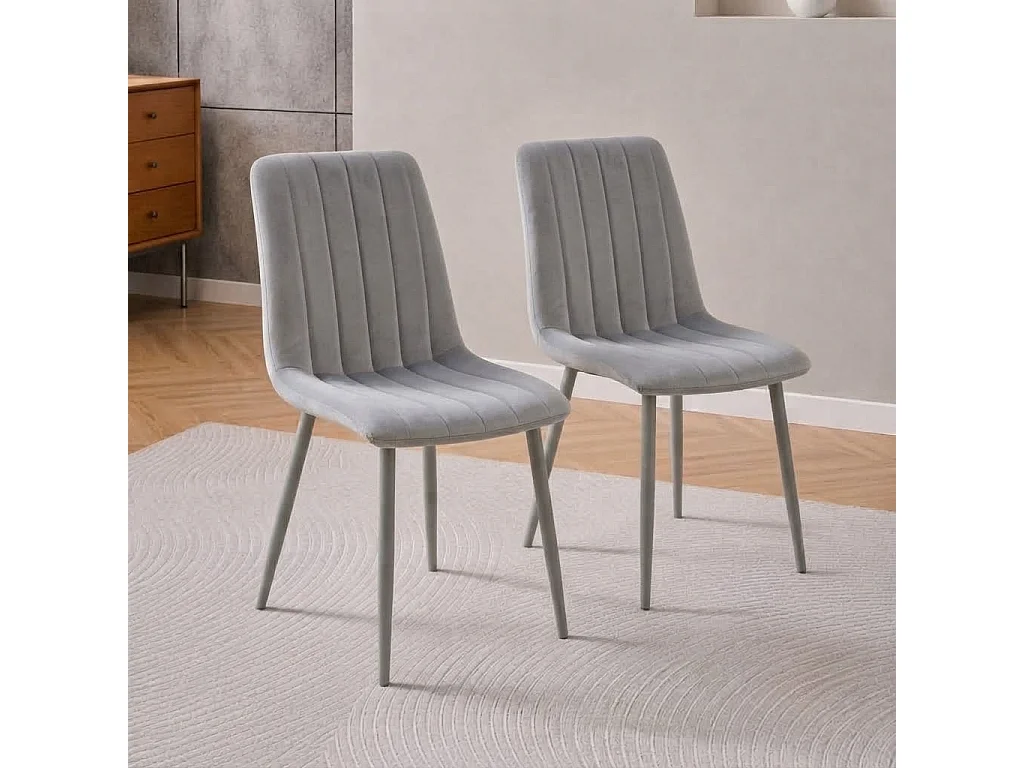 Oira Homes Grey Velvet Dining Chairs Set of 6 Modern Grey Chairs Set 6 Dining Room Furniture