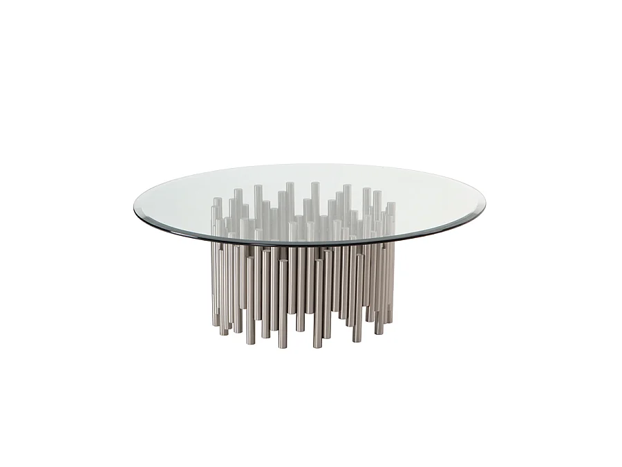 Rubell Silver Art Deco Square Coffee Table, 100 x 100 x 36 cm