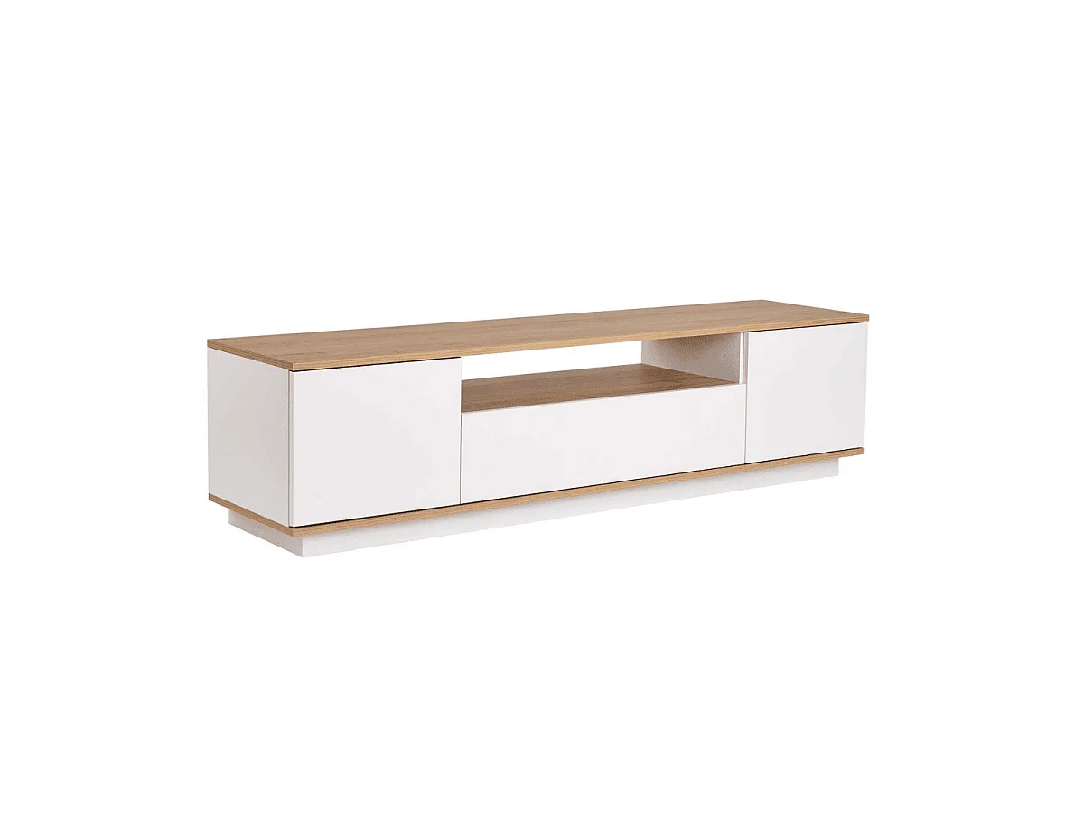 TV-meubel met 3 opklapbare deuren en 1 niche L180 cm - VERAMONT