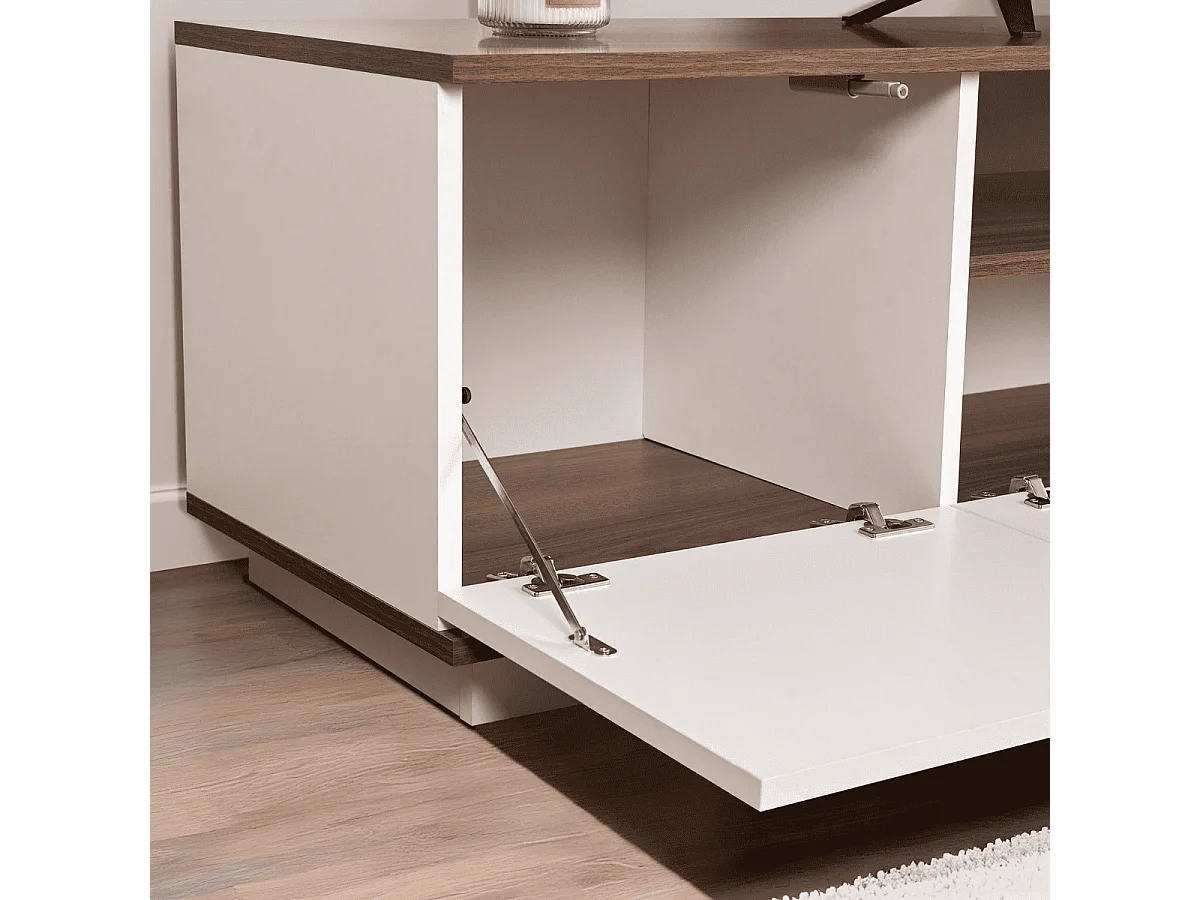 TV-meubel met 3 opklapbare deuren en 1 niche L180 cm - VERAMONT