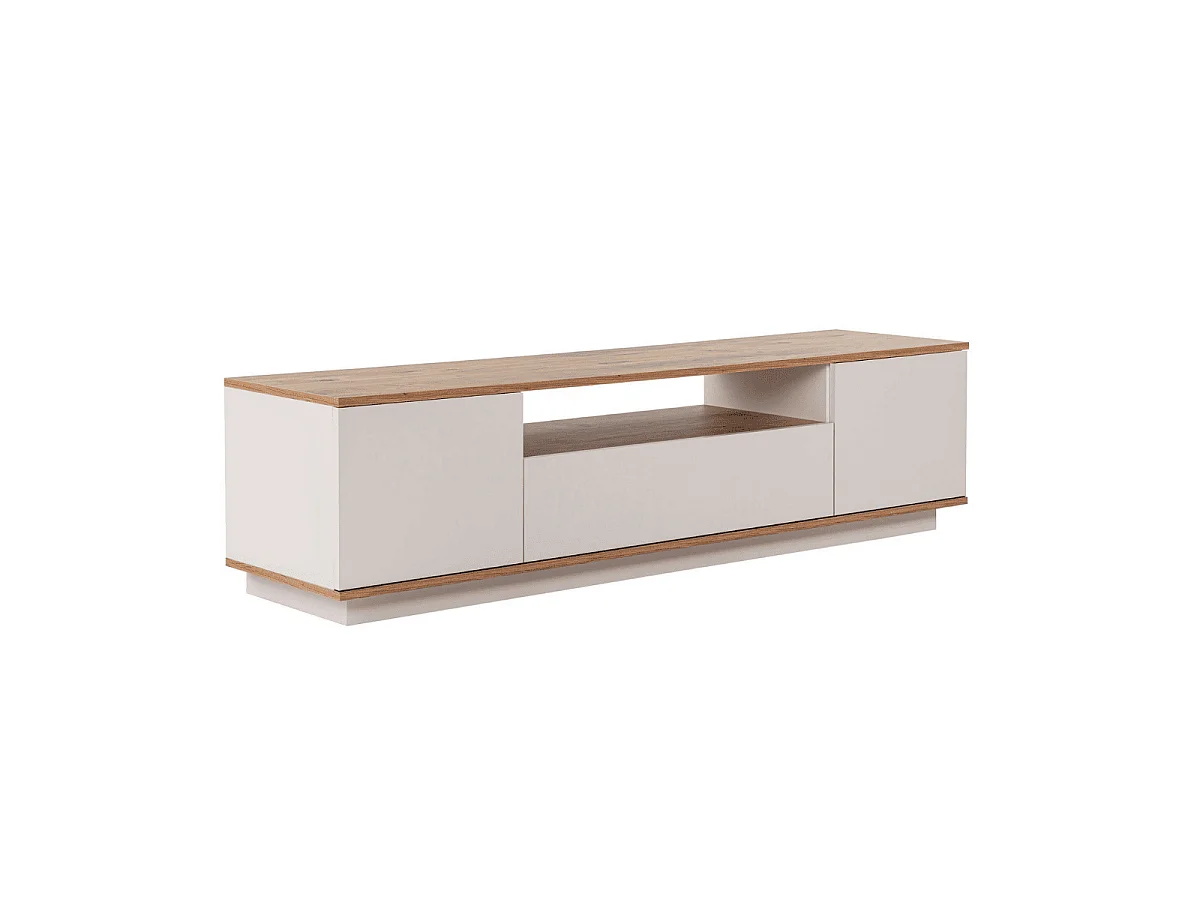 TV-meubel met 3 opklapbare deuren en 1 niche L180 cm - VERAMONT