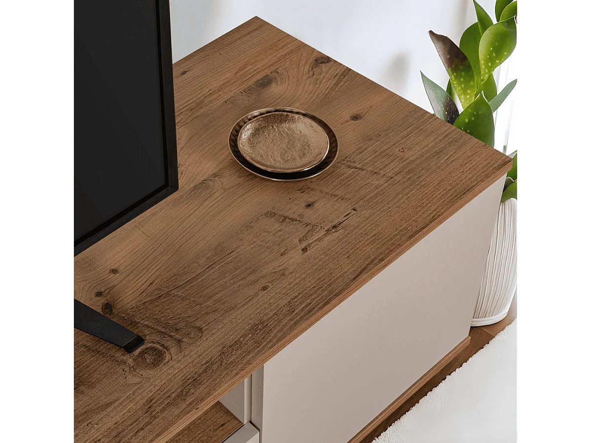 TV-meubel met 3 opklapbare deuren en 1 niche L180 cm - VERAMONT