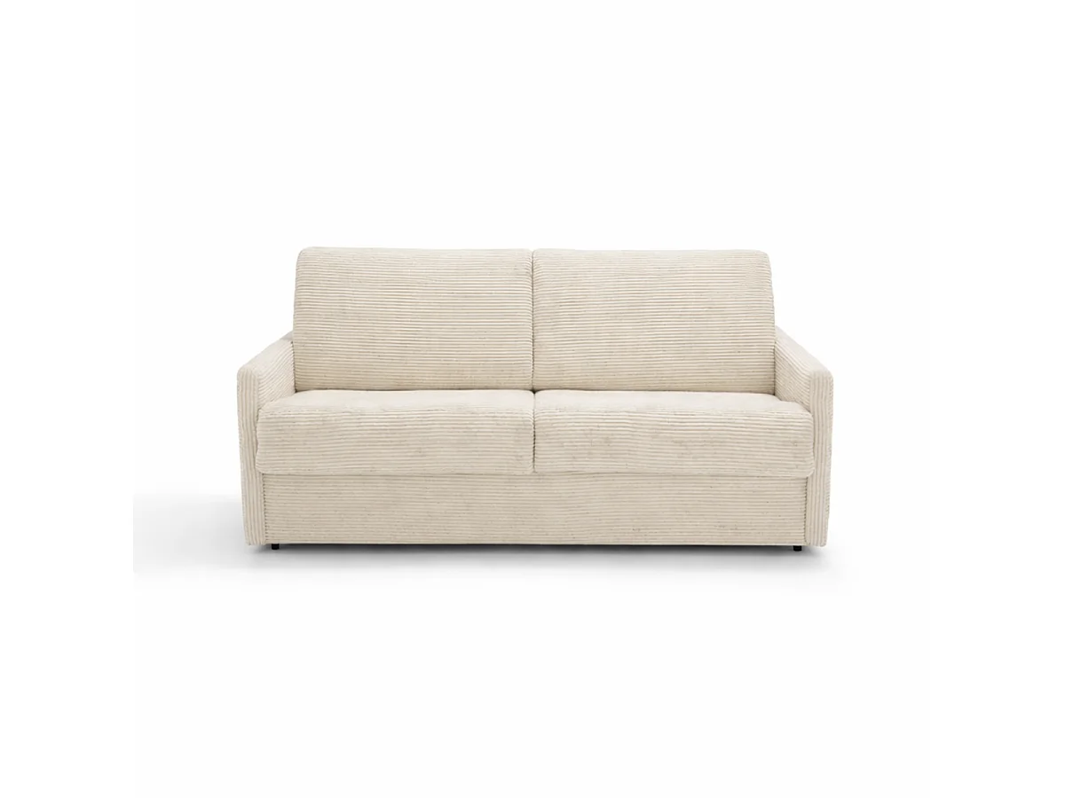 Sofa rozkładana 3-osobowa z kordu, szerokość 175 cm, materac 14 cm - COSENZA