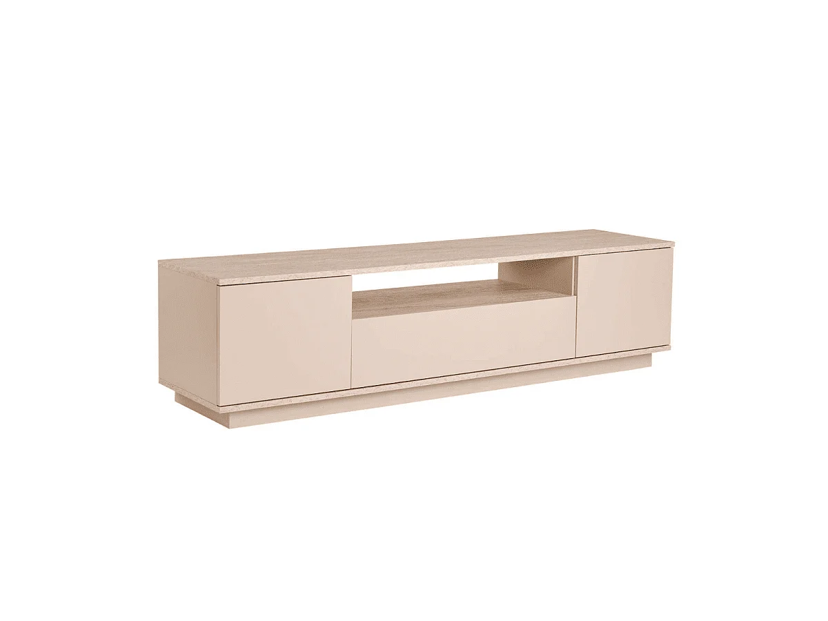 Meuble TV 3 portes rabattables et 1 niche L180 cm - VERAMONT