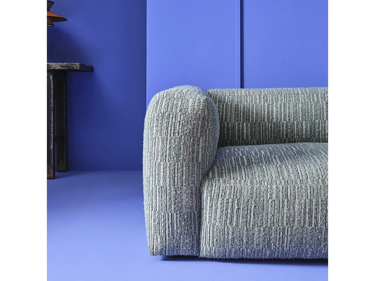 Bank in groene stof L252 cm - MADISSON