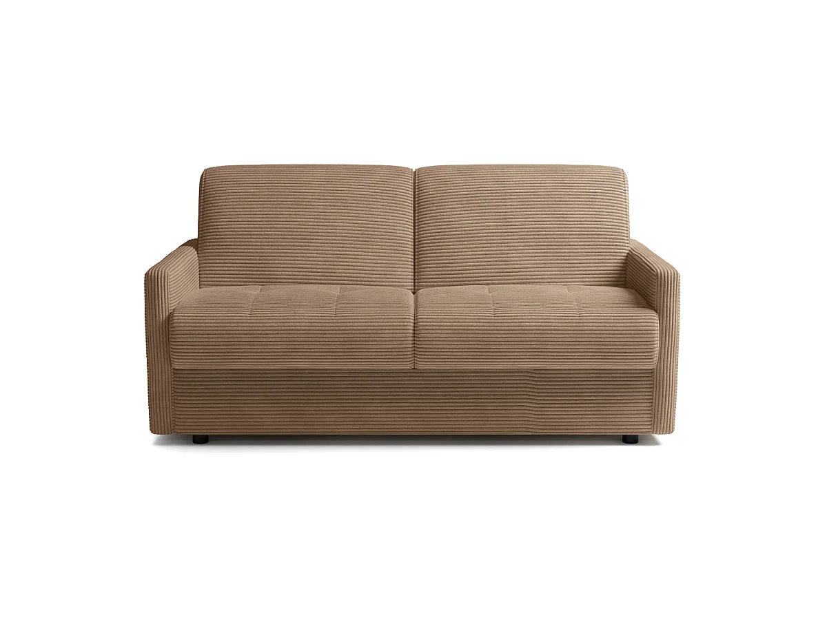 Slaapbank 3-zits in geribbeld fluweel L175 cm