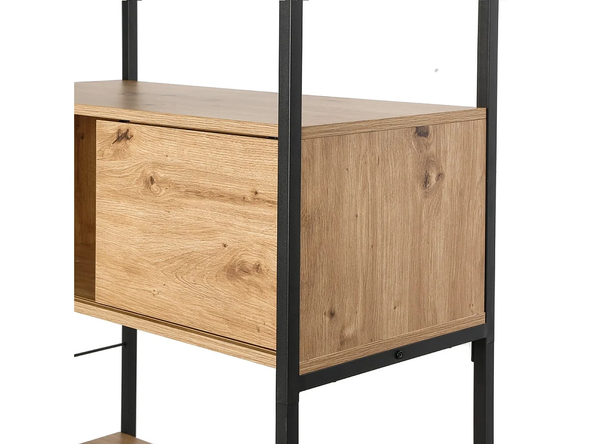 Bibliothèque 3 portes coulissantes H196 cm - LENNY