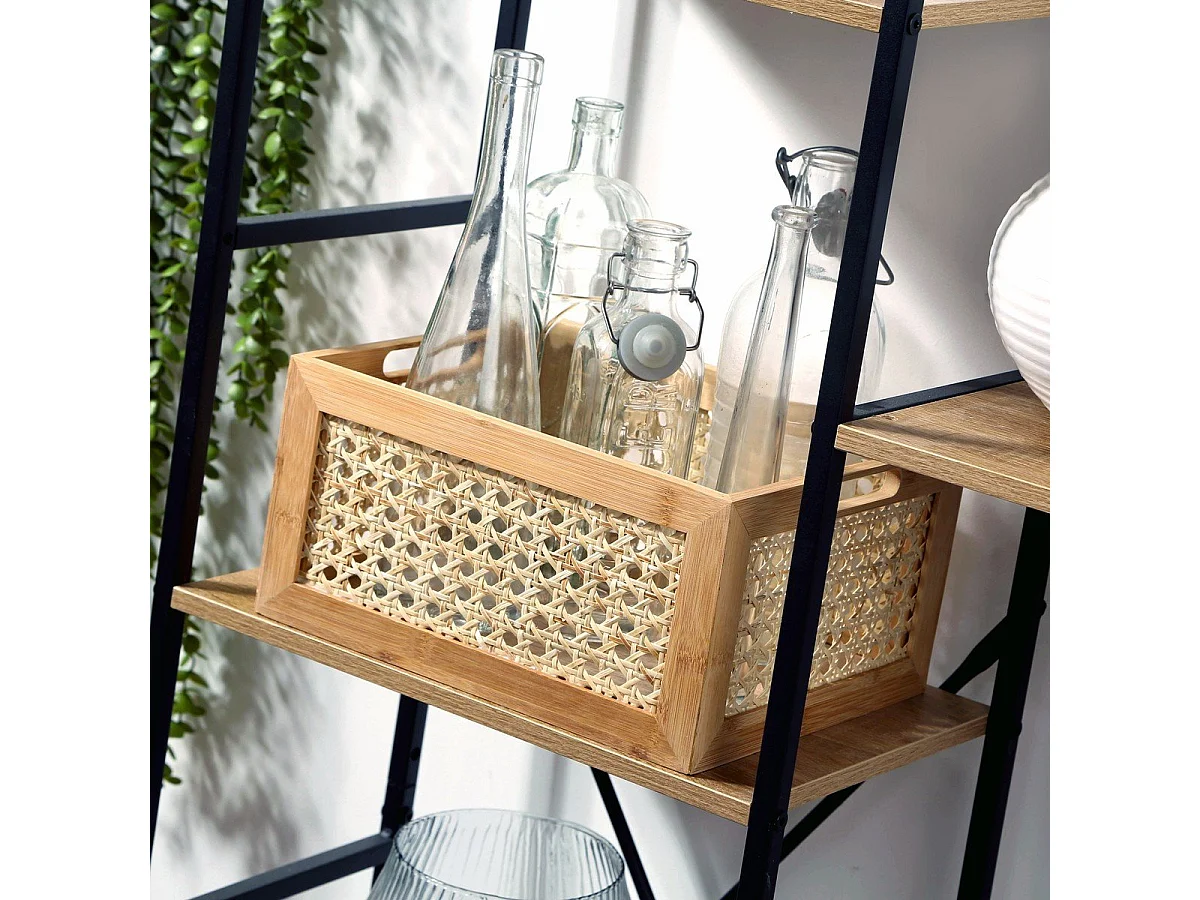Boîte en Bambou et Rotin Moyen Modèle - L30x25x15 cm