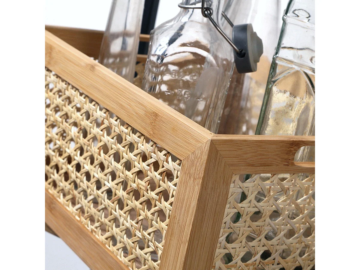 Boîte en Bambou et Rotin Moyen Modèle - L30x25x15 cm
