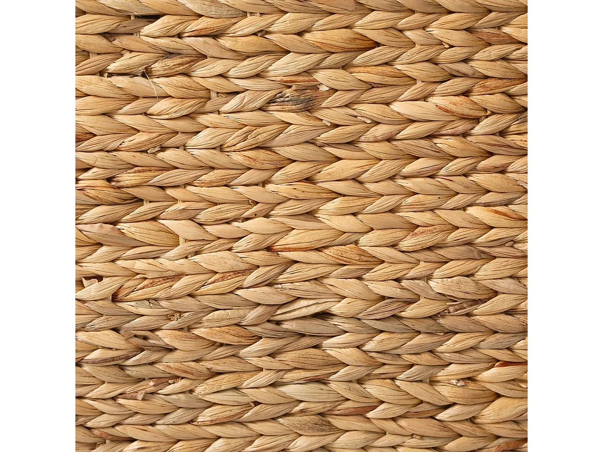 Cesto de roupa suja estreito com tampa em jacinto aquático L21 cm - MAYA