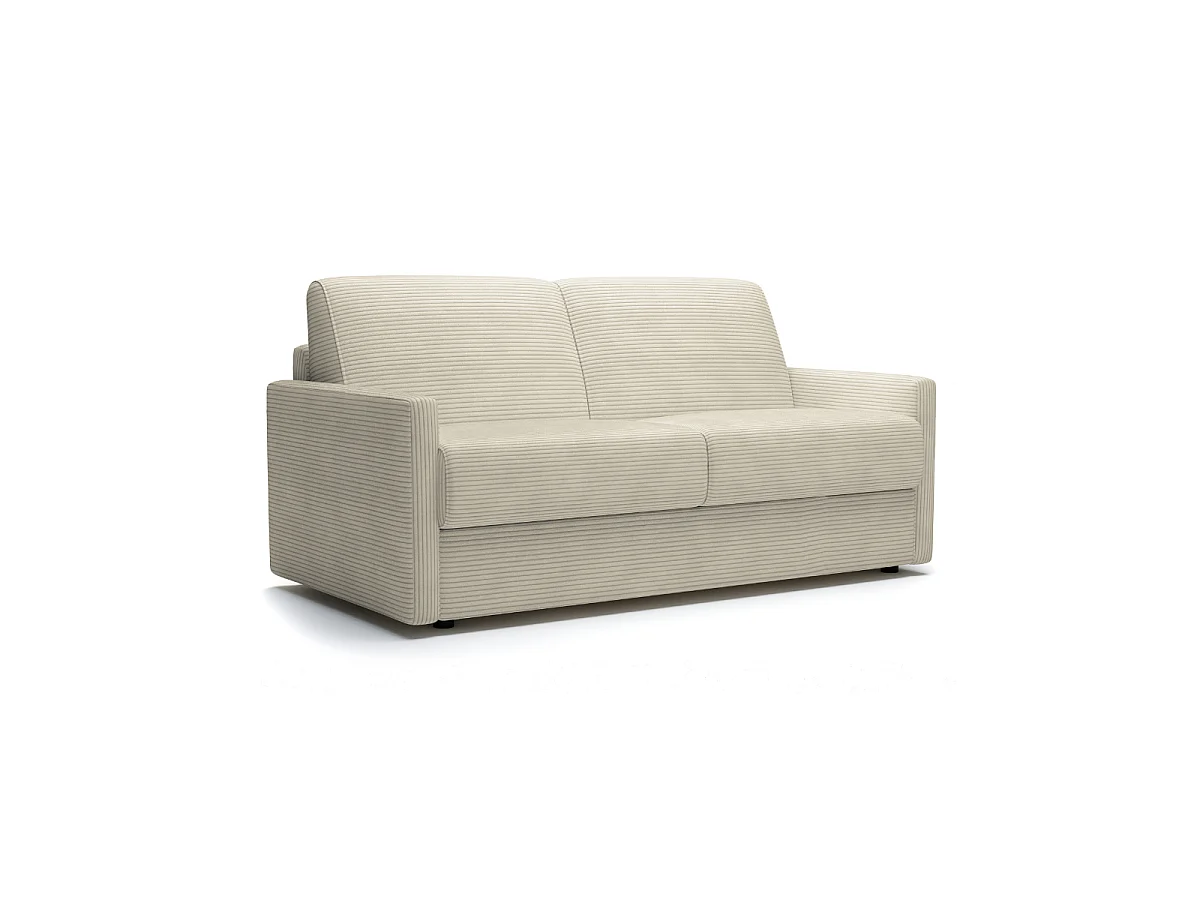 Canapé lit 3 places en velours côtelé Matelas 20cm - GIULIA