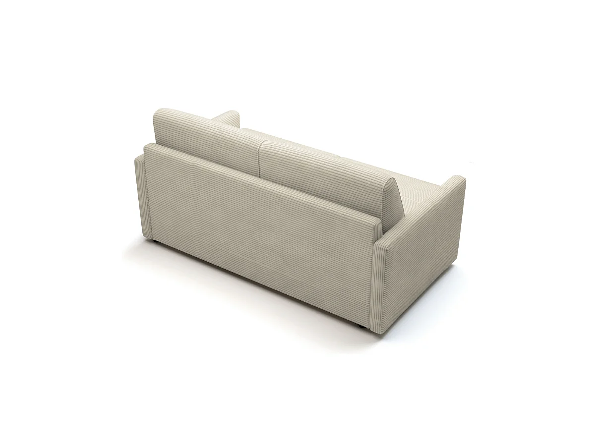 Canapé lit 3 places en velours côtelé Matelas 20cm - GIULIA