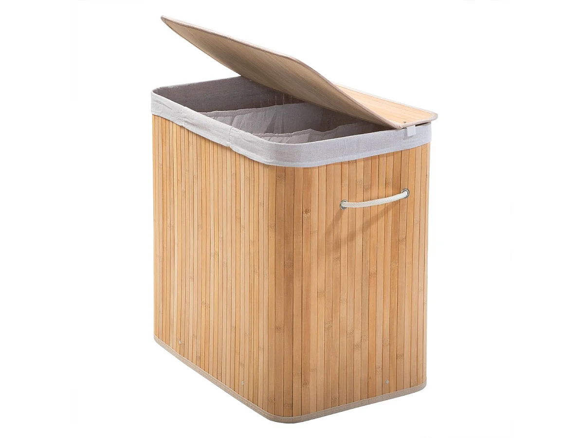 3-vak wasmand van bamboe 150L H60 cm - YSA