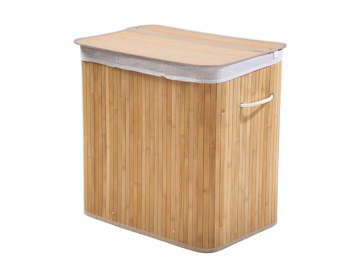 3-vak wasmand van bamboe 150L H60 cm - YSA