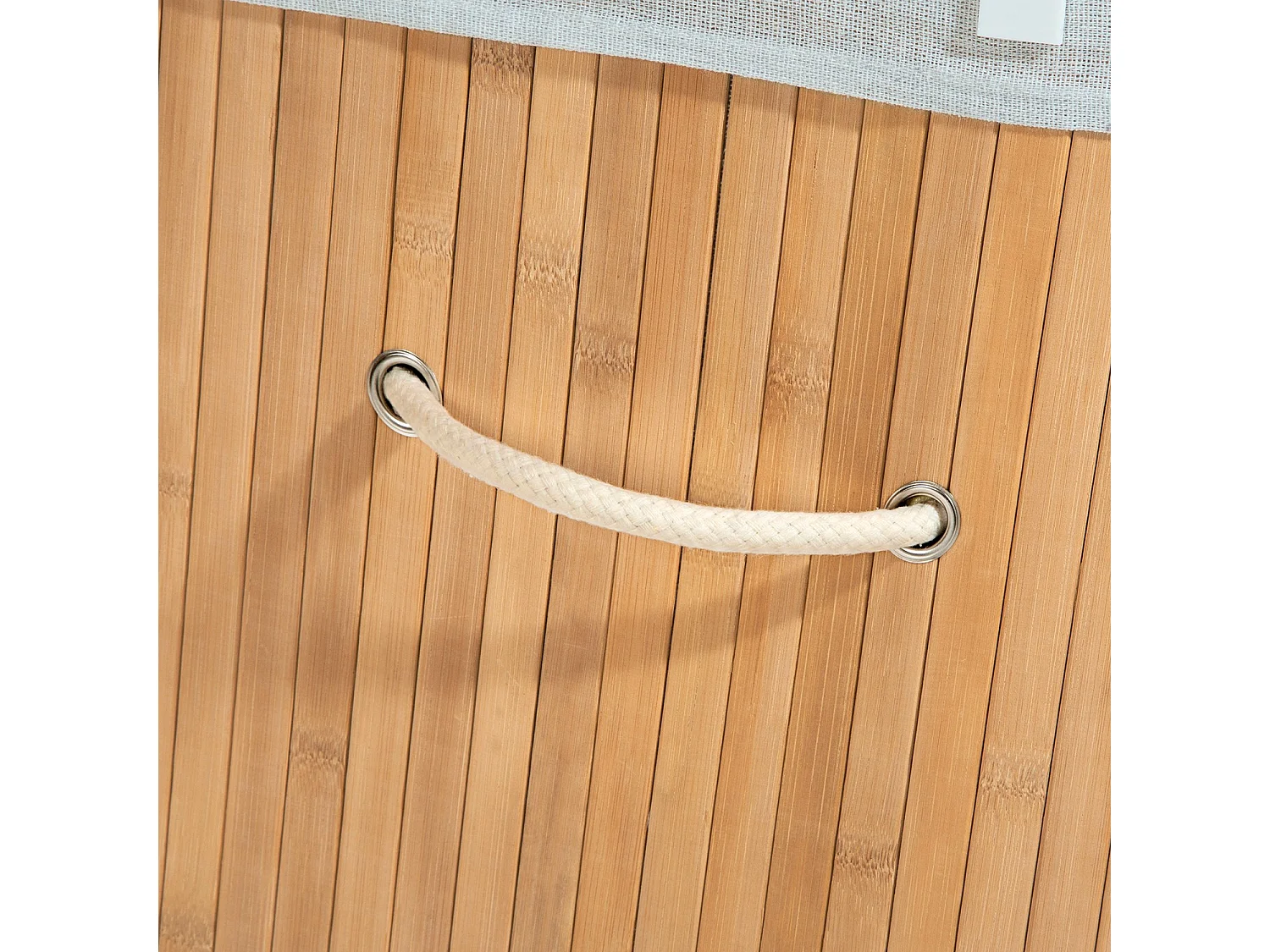 3-vak wasmand van bamboe 150L H60 cm - YSA