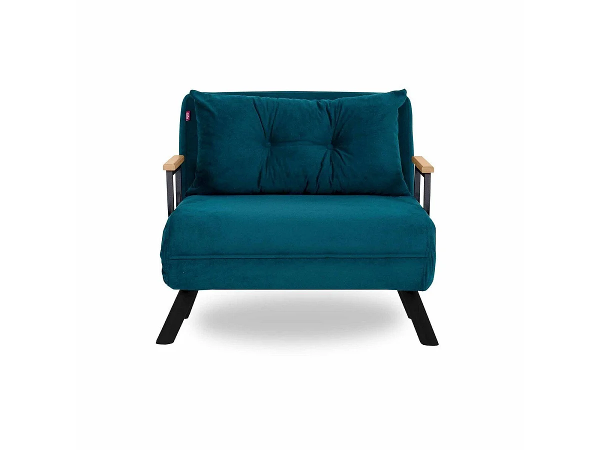 Slaapfauteuil in stof met metalen poten L67 cm – SANDO