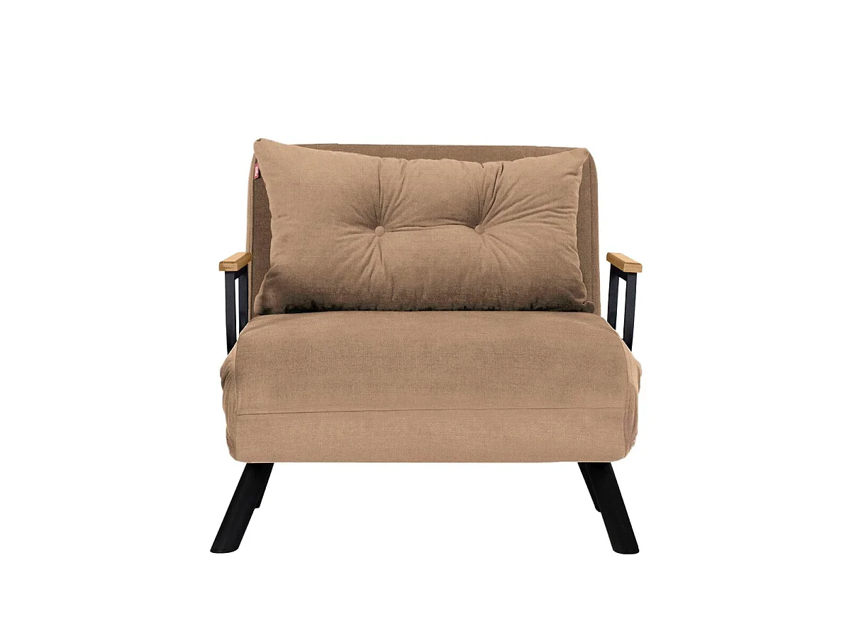 Slaapfauteuil in stof met metalen poten L67 cm – SANDO