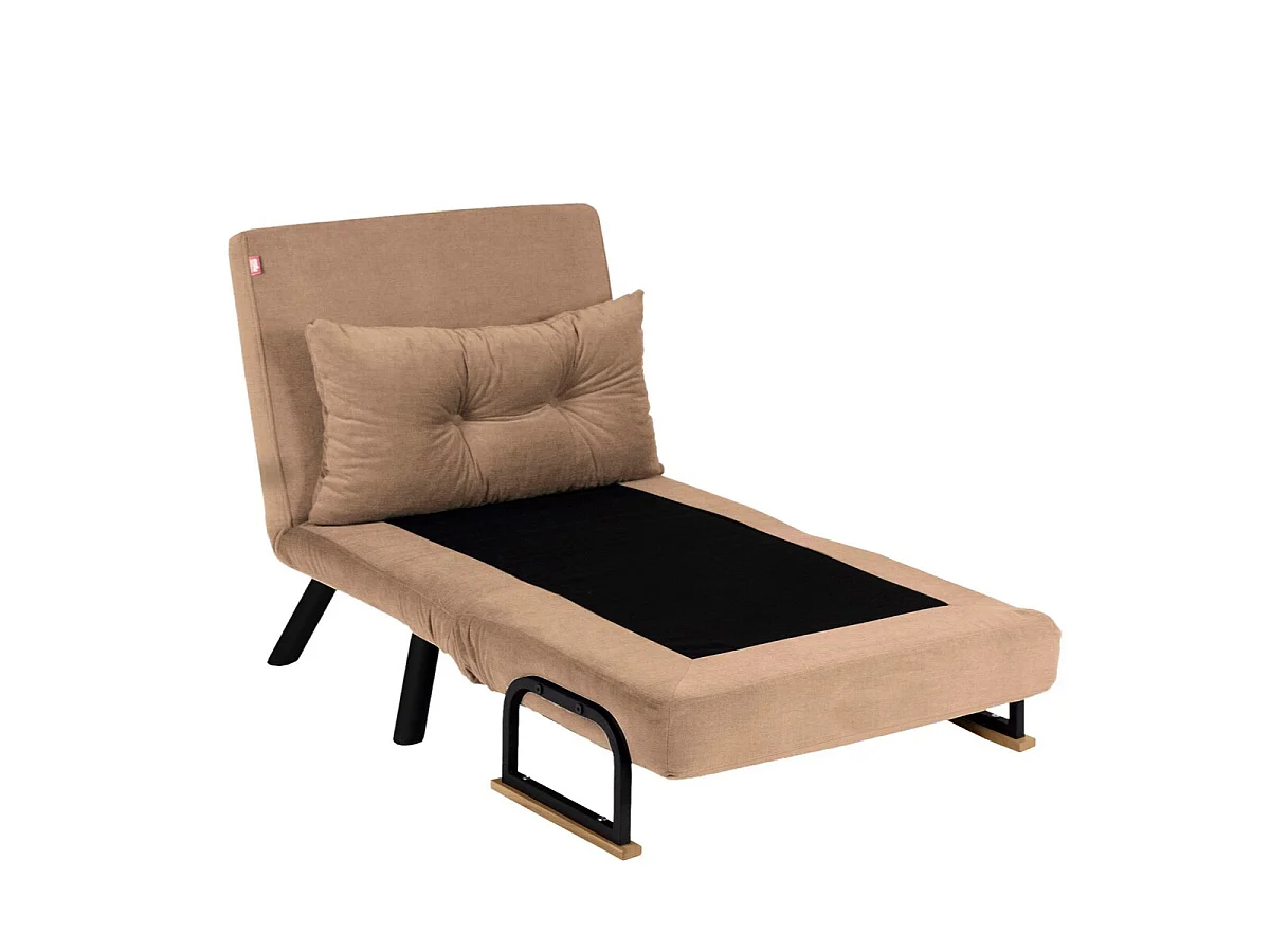 Slaapfauteuil in stof met metalen poten L67 cm – SANDO