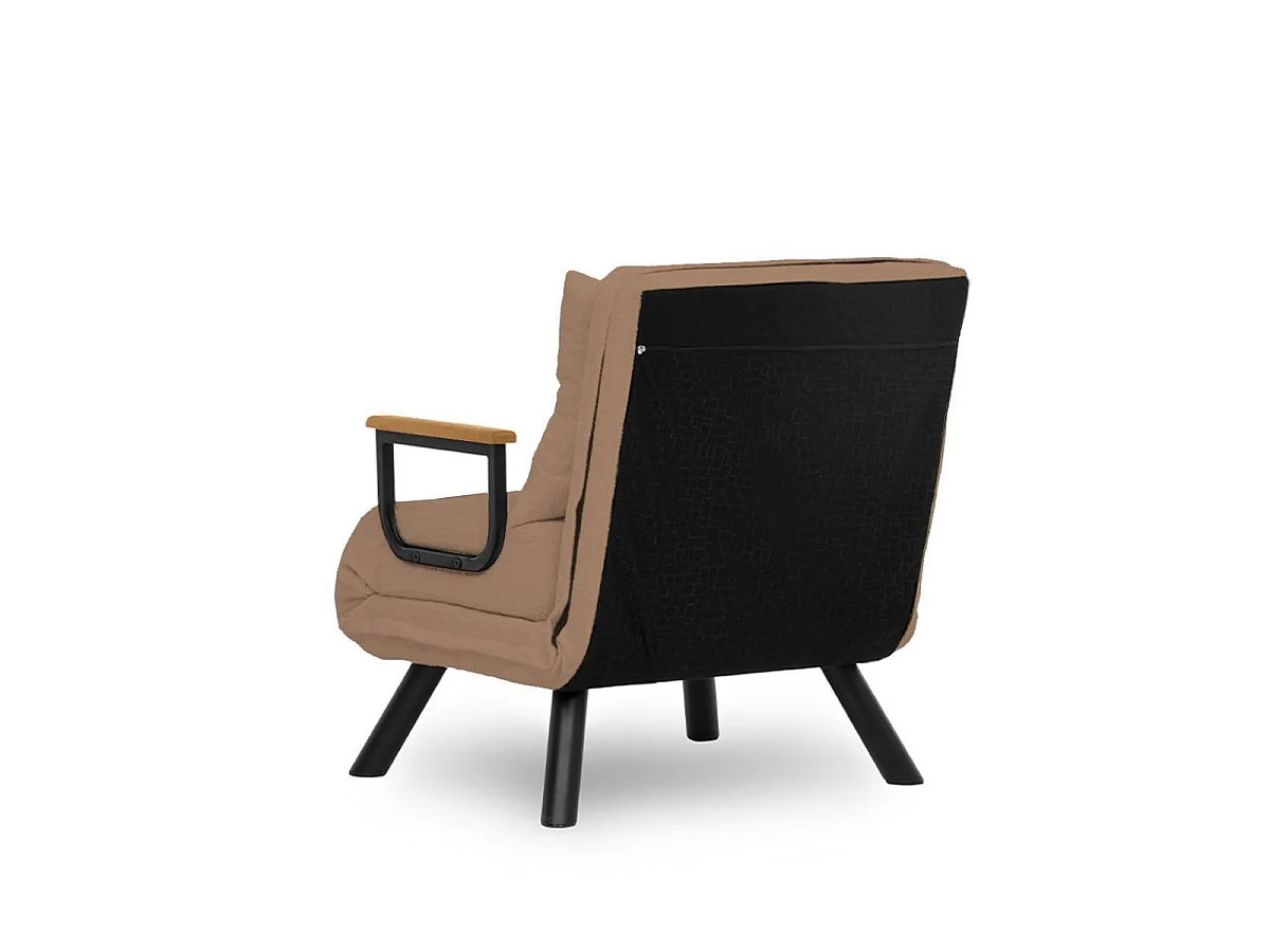 Slaapfauteuil in stof met metalen poten L67 cm – SANDO