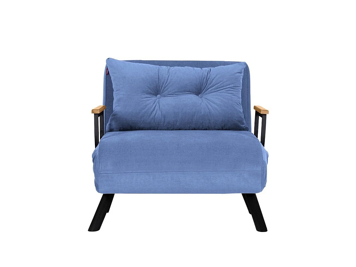 Slaapfauteuil in stof met metalen poten L67 cm – SANDO
