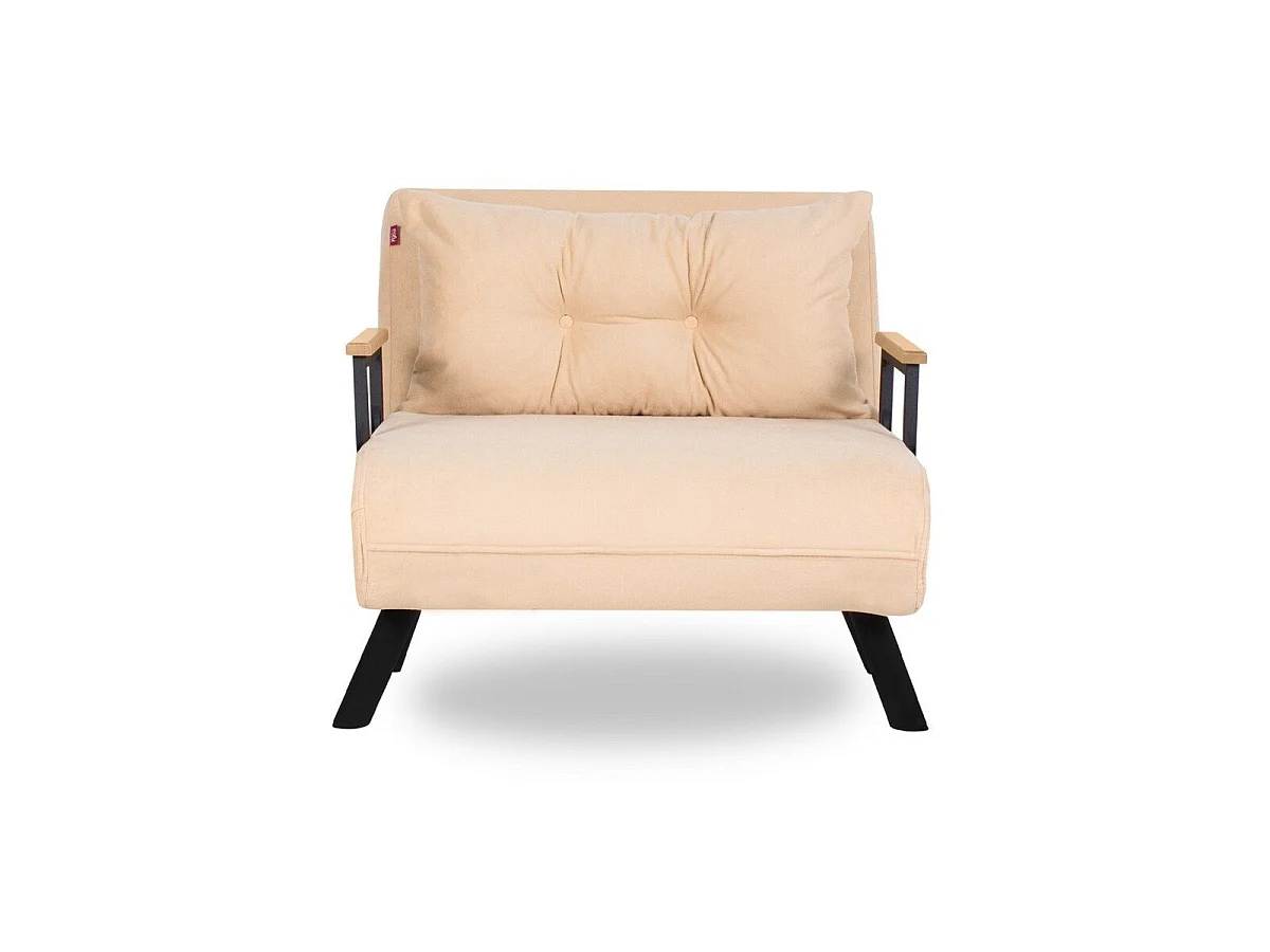 Slaapfauteuil in stof met metalen poten L67 cm – SANDO