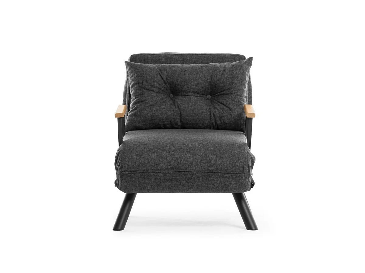 Slaapfauteuil in stof met metalen poten L67 cm – SANDO