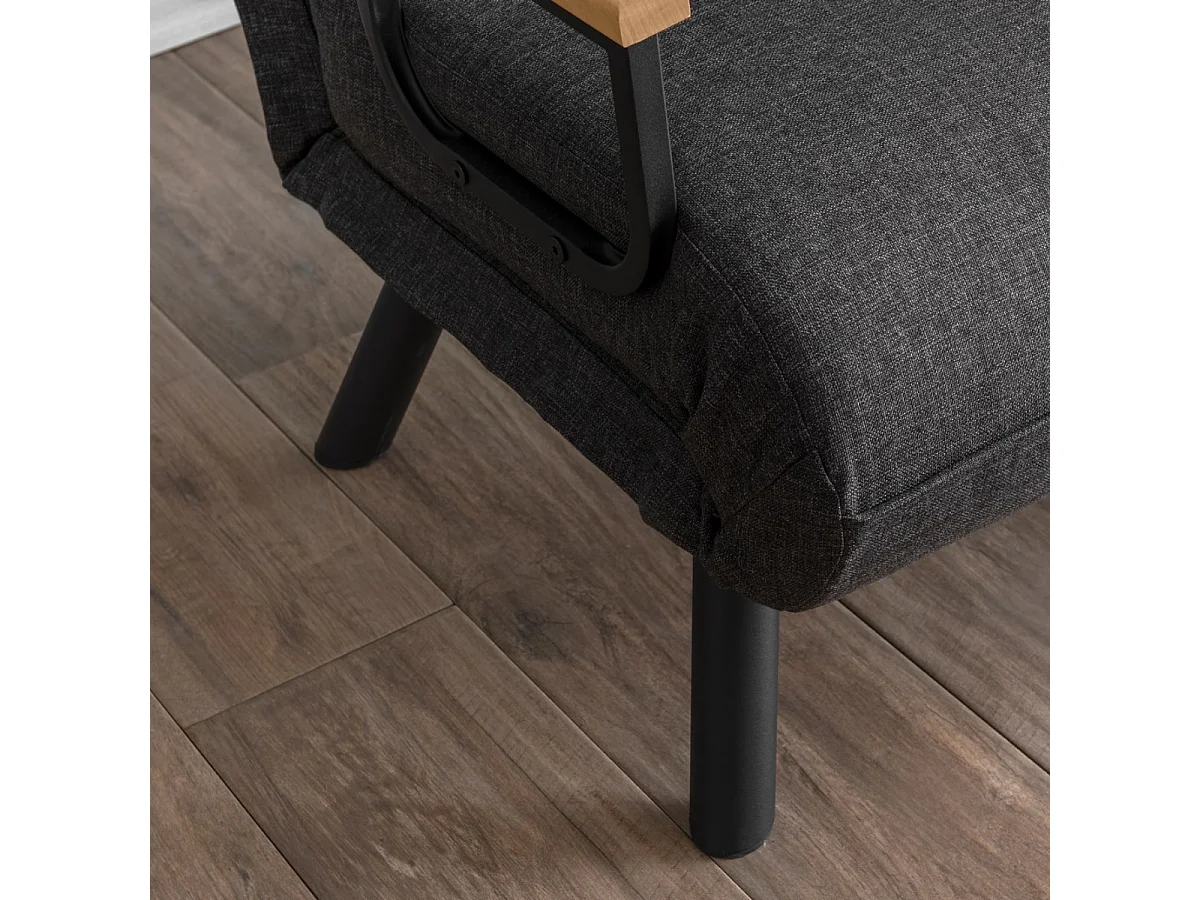 Slaapfauteuil in stof met metalen poten L67 cm – SANDO